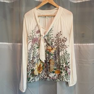 Anthropologie blouse with floral print